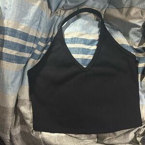 Cropped halter top
